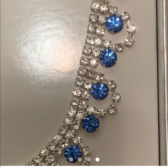 Night blue diamonds jewelry set - Picture 3 of 3